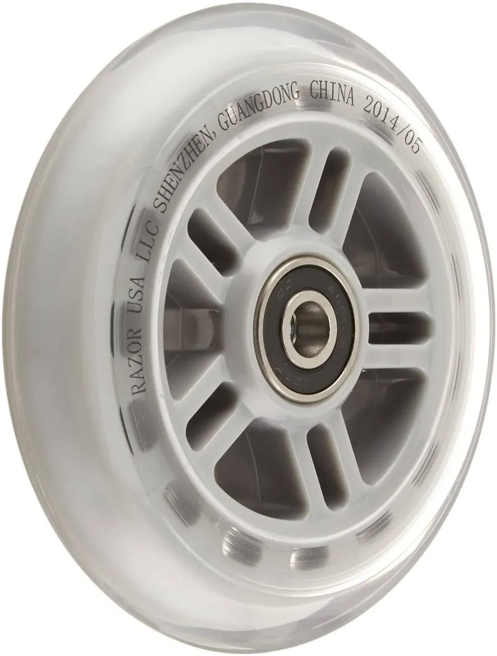 Razor Scooter Replacement Wheels Set with Bearings - Clear