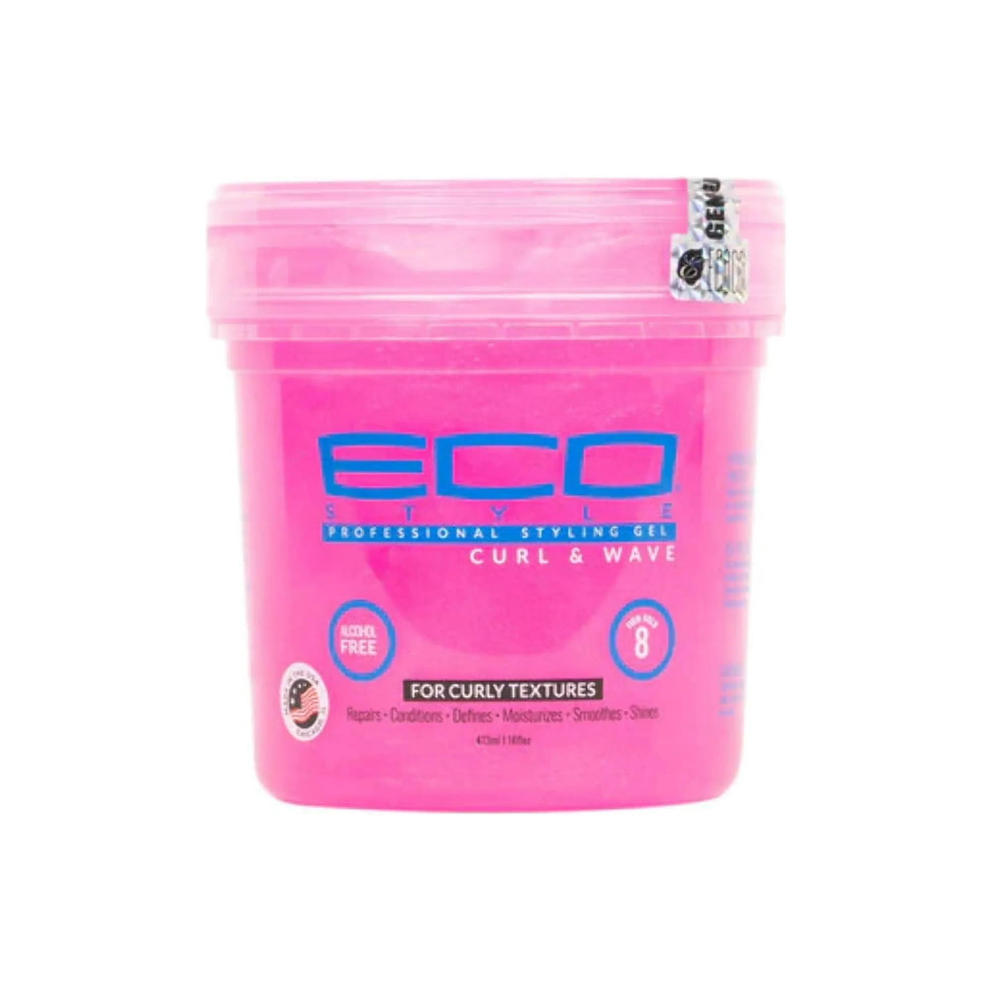 Ecoco Eco Style Hair Gel - Curl And Wave - Anti-Itch, Alcohol-Free Formula - Perfect Hold For Angled Or Tapered Sides - Ideal For Wavy Hair - No Flakes - Not Animal Tested - Moisturizes - 32 Oz