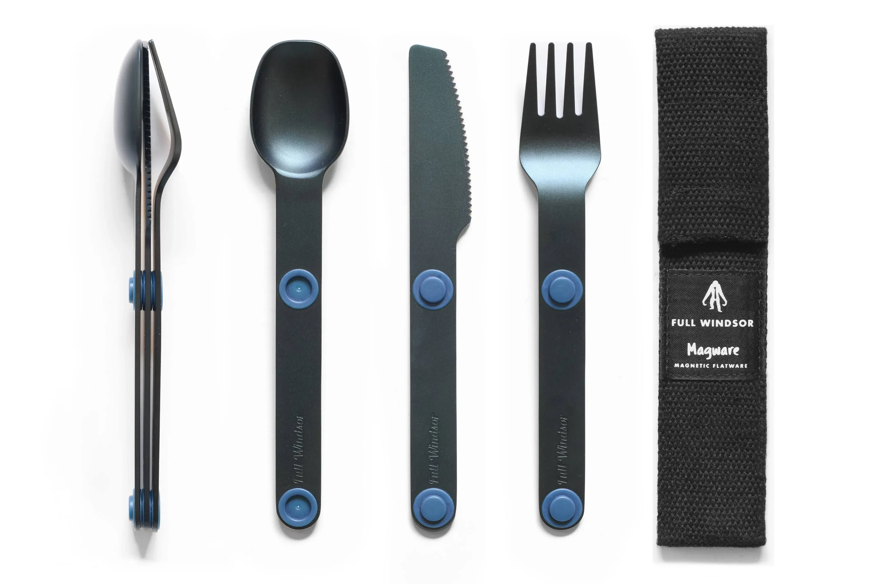 Full Windsor - Magware Magnetic Flatware Single Set - Black