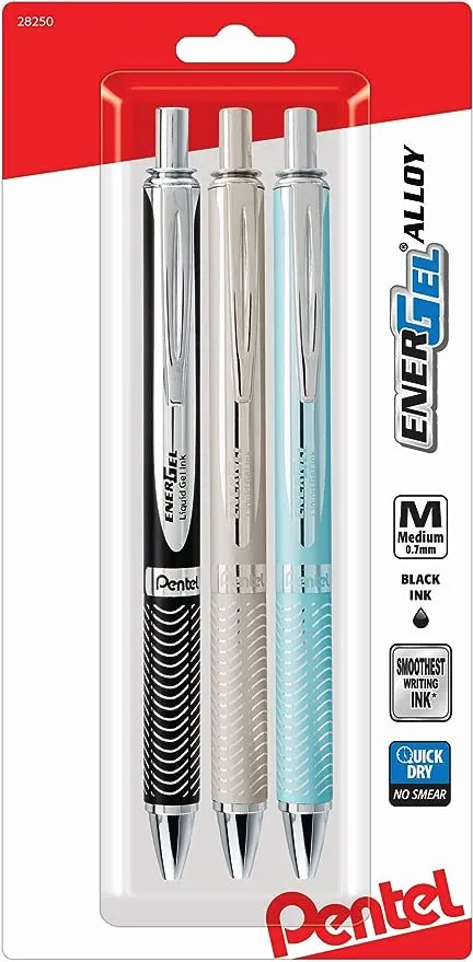 Pentel BL407MA-A EnerGel Sterling Liquid Gel Rollerball Pen Anthracite Barrel...