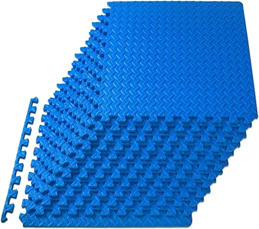 ProsourceFit Puzzle Exercise Mat ½”, EVA Interlocking Foam Floor Tiles for Home Gym, Mat for Home Workout Equipment, Floor Padding for Kids, Available in Packs of 24 SQ FT, 48 SQ FT, 144 SQ FT