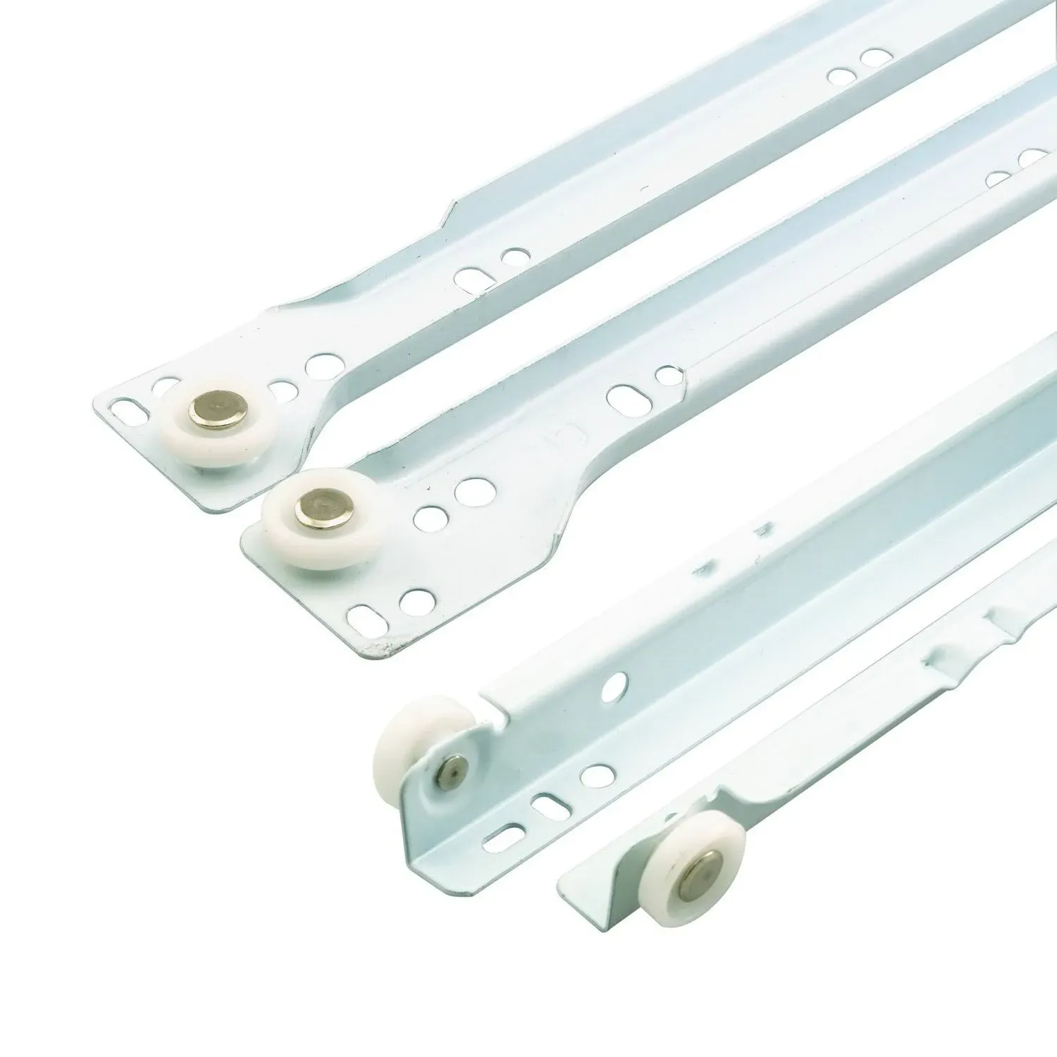 Prime-Line MP7211 Drawer Slide Kit, 17-3/4 in, Steel Tracks, White Powder Coat, 1 Set