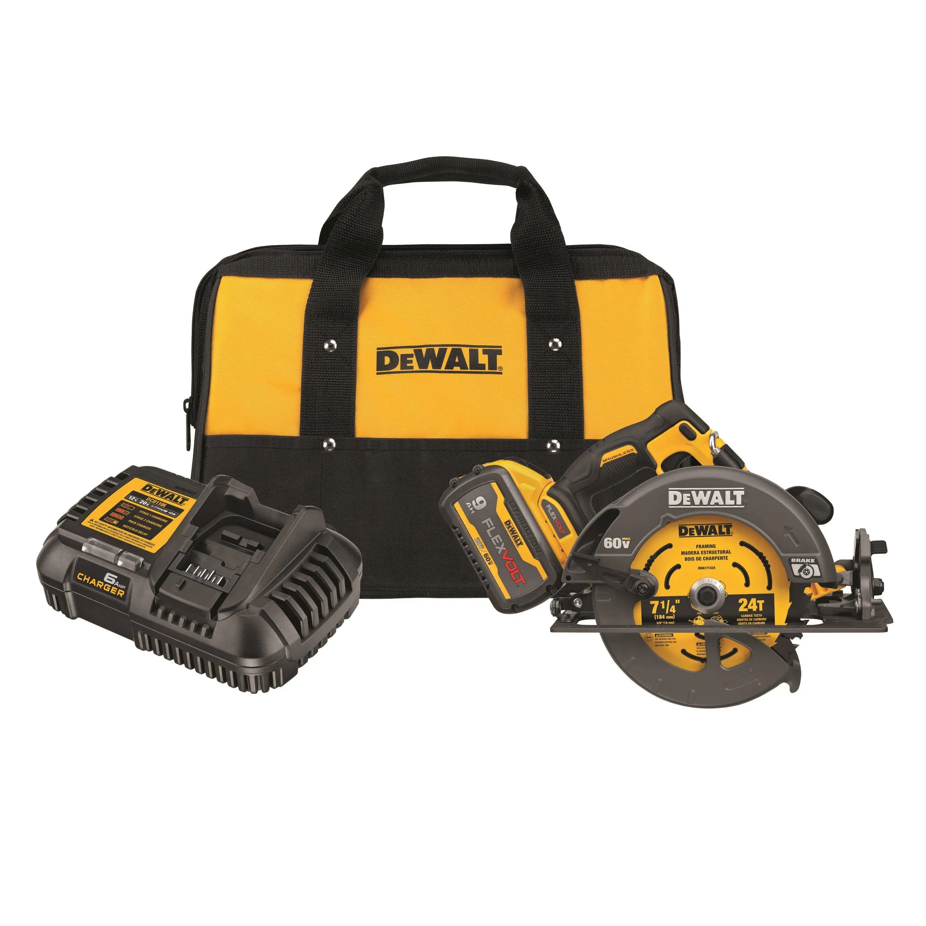 Dewalt DCS578X1 FLEXVOLT 60V MAX* Brushless 7-1/4 in. Cordless Circular Saw with Brake Kit