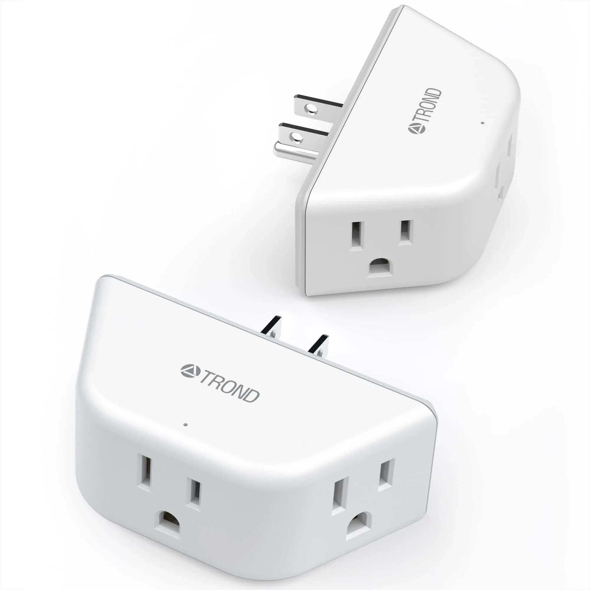 Multi Plug Outlet Extender 2 Pack - TROND Electrical Wall White 