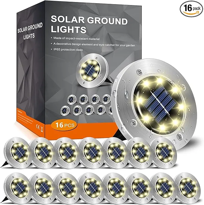 INCX Solar Ground Lights 12 Packs