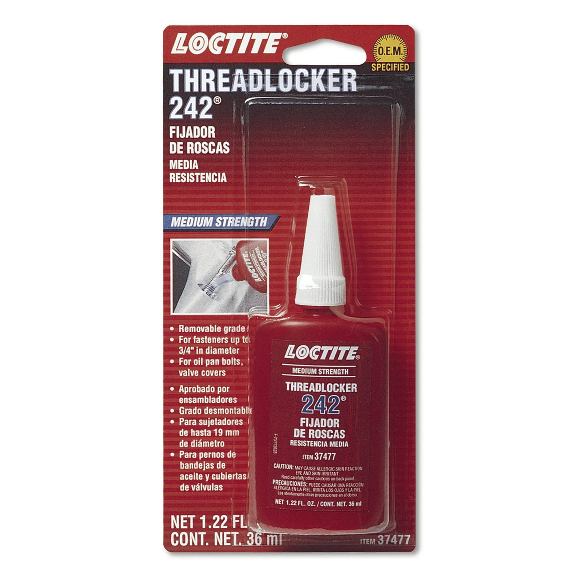 Loctite Threadlocker 242 Blue 36ml/1.22oz