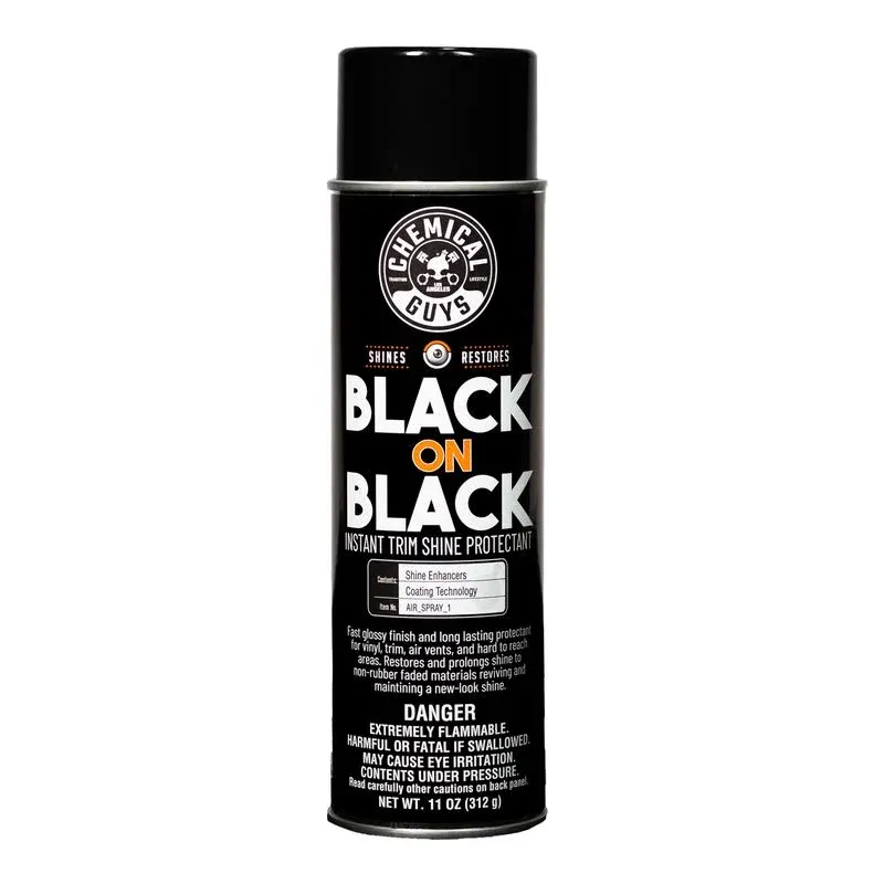 Chemical Guys Black on Black Instant Trim Shine Spray Dressing - 11oz P6 - AIR_SPRAY_1