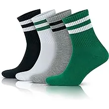 GoWith Women's Cotton Thin Retro Striped Socks | 4 Pairs | Model: 2501, Size ...