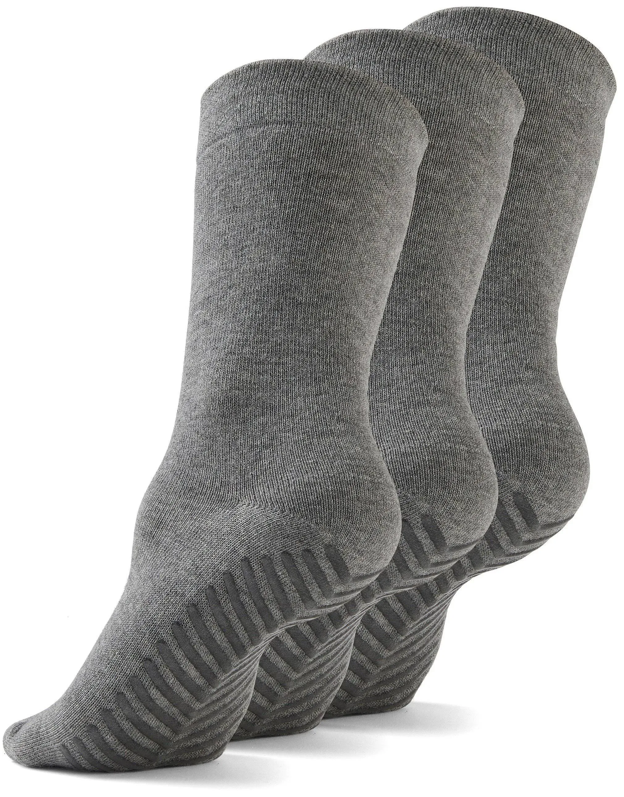 Gripjoy Women's Crew Grip Socks Black & Greys 3-Pack