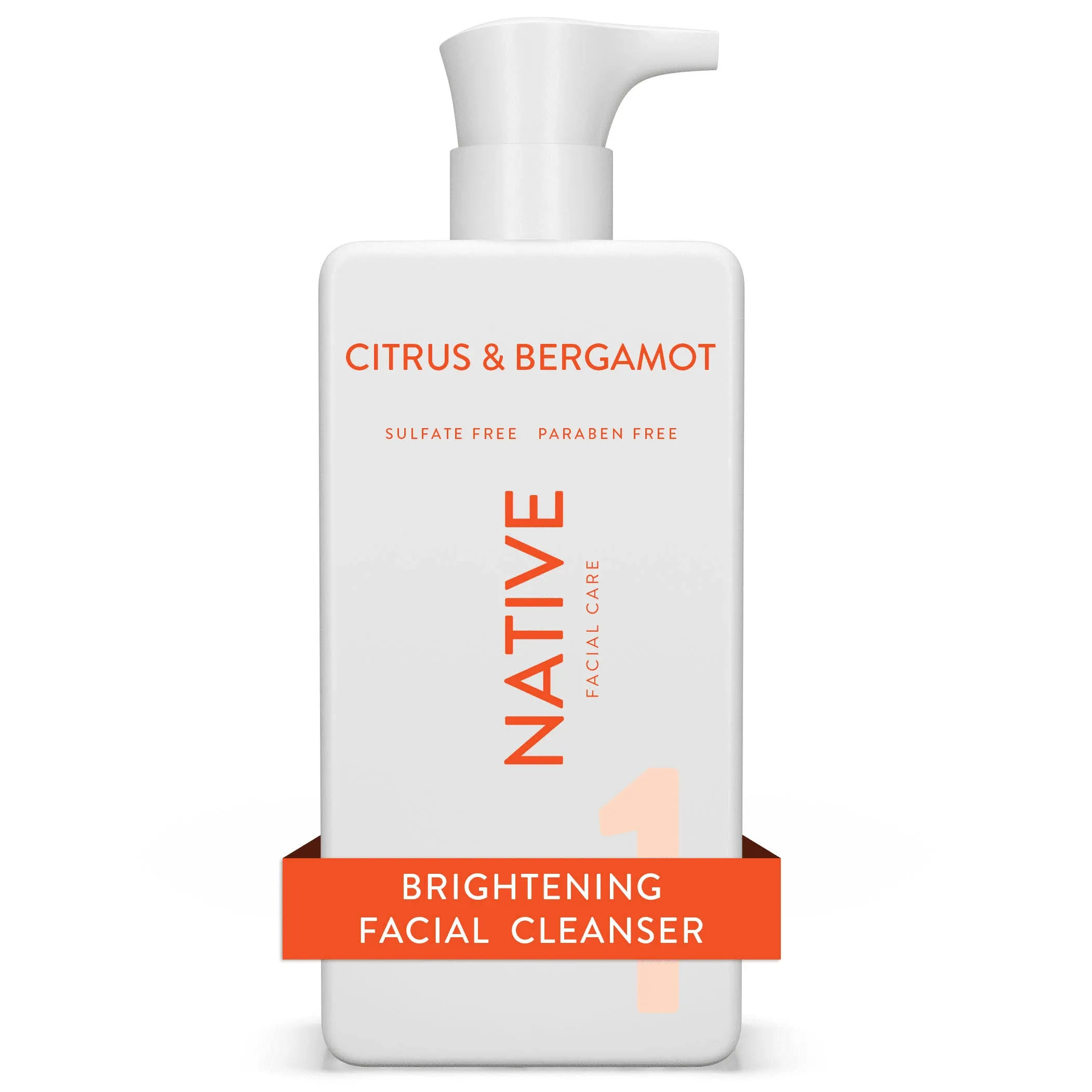 Native Facial Cleanser, Brightening, Citrus & Bergamot - 12 fl oz