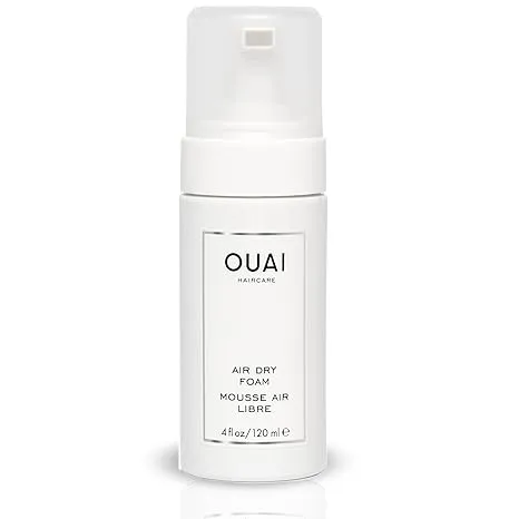 OUAI Air Dry Foam - Wash and Wear Mousse for Perfect Air-Dried Waves - With Kale and Carrot Extract to Condition, Protect & Detangle Hair - Free of Parabens, Sulfates & Phthalates - 4 fl oz