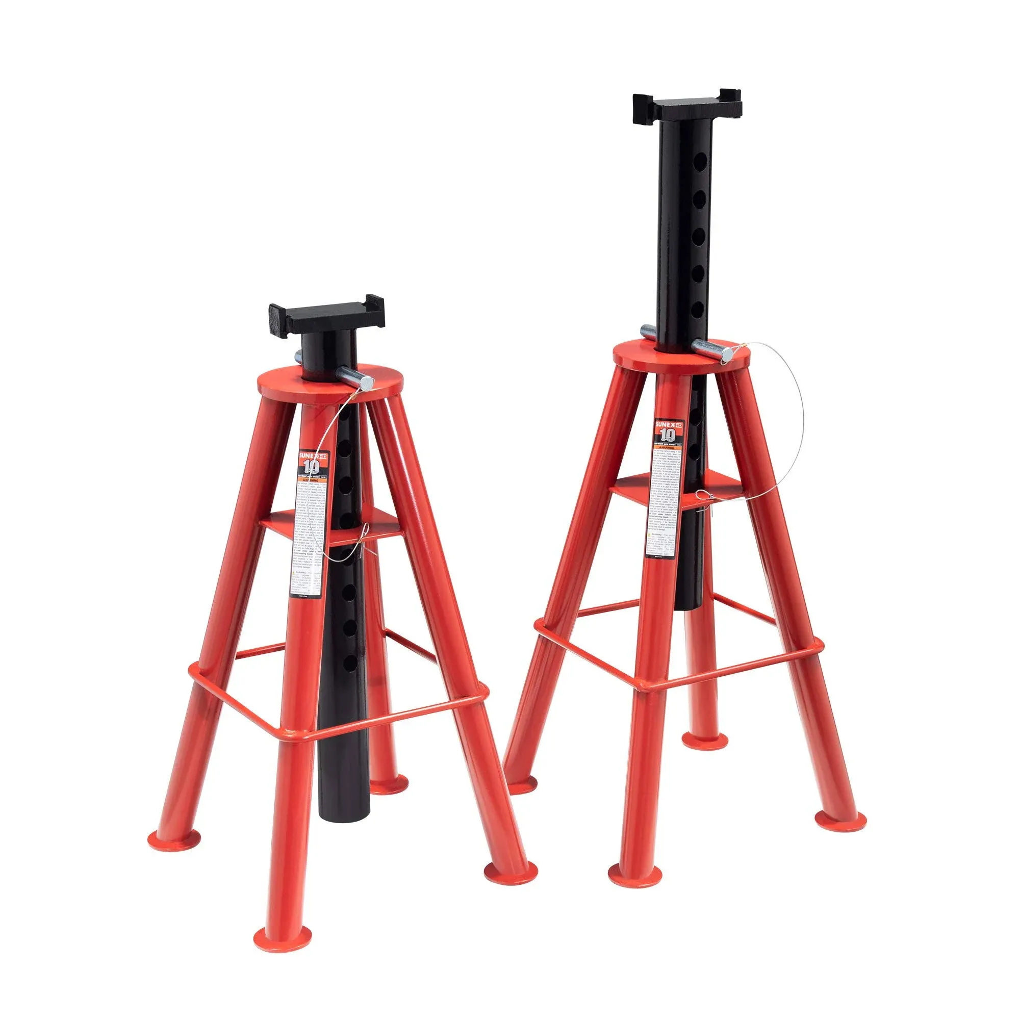 Sunex Tools 1410 10 Ton High Height Pin Type Jack Stands (Pair)