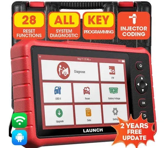 LAUNCH Escáner X431 CRP909x OBD2, herramienta de escaneo de diagnóstico Elite 2022 con actualizaciones de 2 años, 28 servicios, escáner de diagnóstico de todo el sistema de nivel OE, sangrado ABS, SAS, IMMO, codificación de inyectores, VIN automático, he