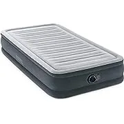 Intex Comfort Deluxe Dura-Beam Plush Airbed Mattress with Built-In Pump, Twin