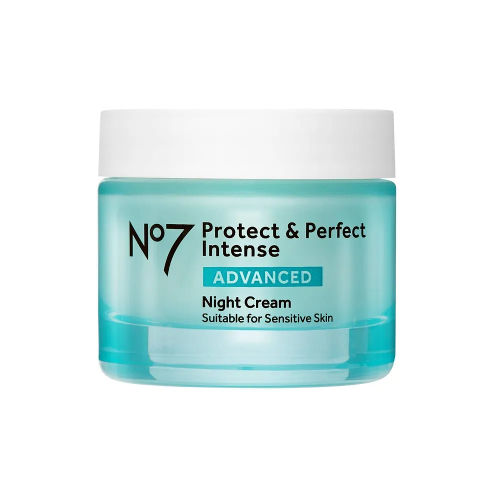 Boots No7 Protect & Perfect Intense Almond Scented Night Cream - 1.69 Fl Oz - Gluten-Free, Hypoallergenic, Anti-Aging, SPF 15