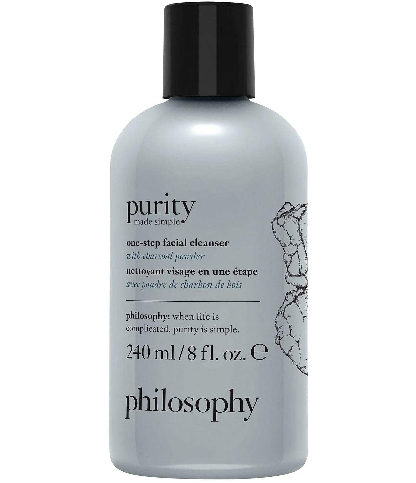 Philosophy Purity Made Simple One Step Facial Cleanser With Charcoal Powder 8oz