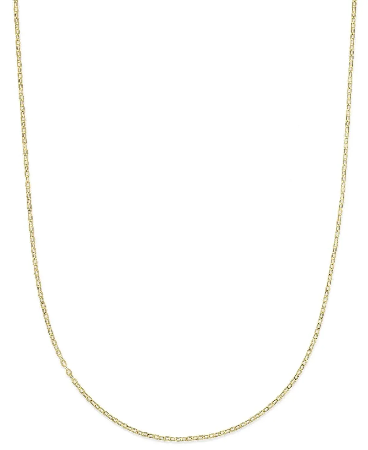 14K Gold Flat Rolo Chain Necklace