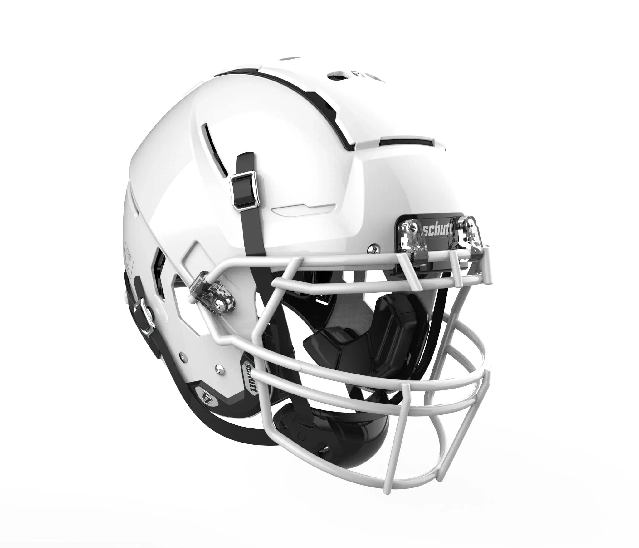 Schutt Men's F7 VTD Football Helmet with Facemask, Size: Large, White