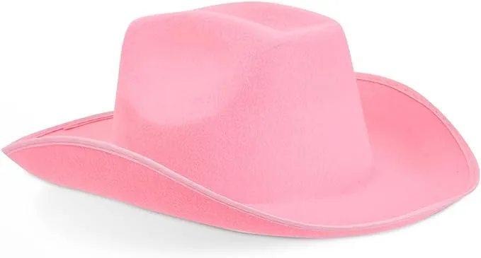 Zodaca Pink Felt Cowboy Hat for, Women, Men, Cowgirl Costume, Western Party (Adult Size)Zodaca Pink Felt Cowboy Hat for, Women, Men, Cowgirl C…