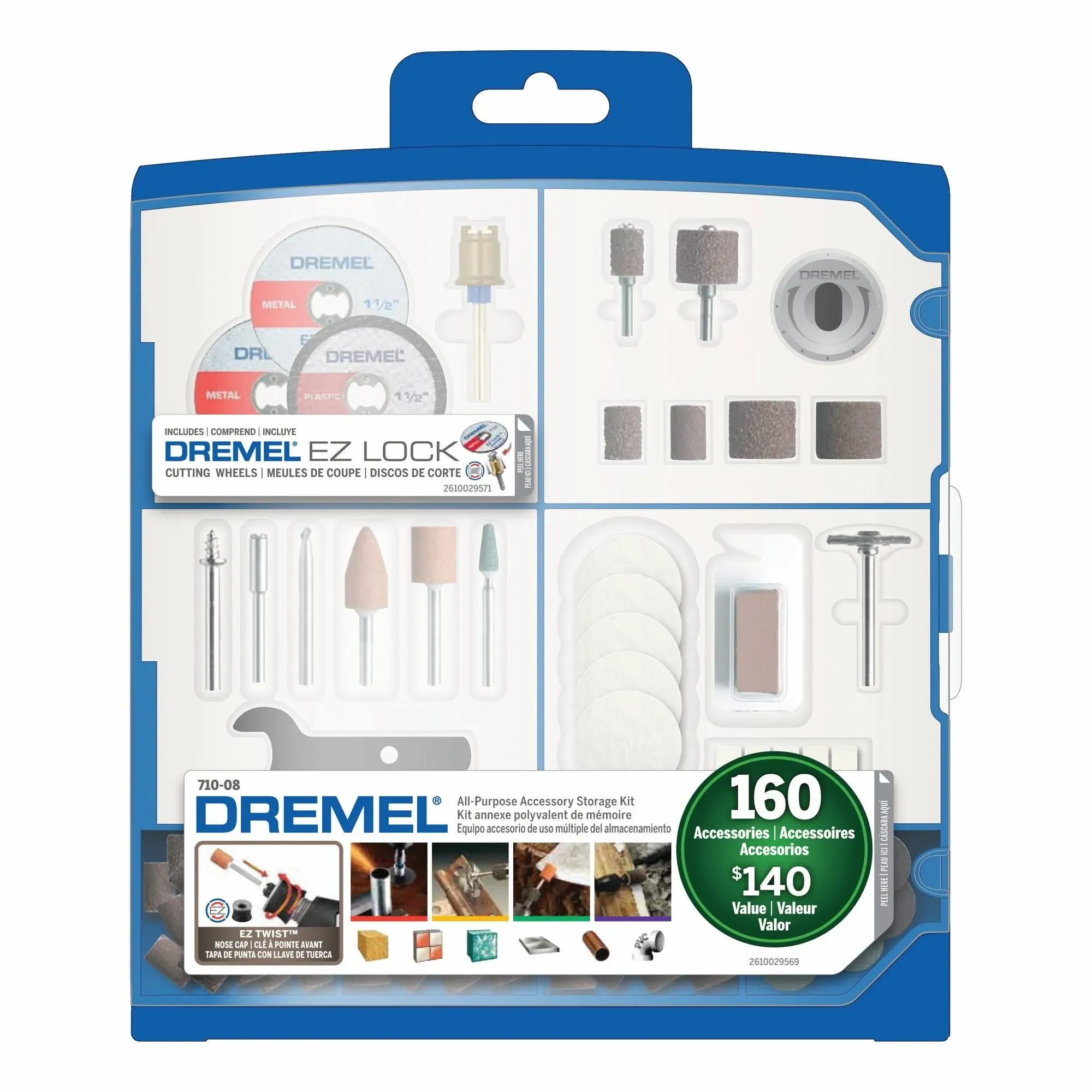 Dremel Rotary Tool Accessory Kit with Plastic Storage Case (160-Piece) 710-08