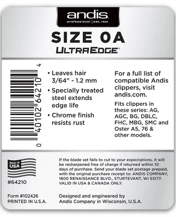 Andis Size 0A UltraEdge Blade