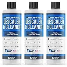 Essential Values Descaling Solution, Coffee Machine Descaler Cleaner | Compatible with Breville Keurig Nespresso Delonghi & more, 3 Pack