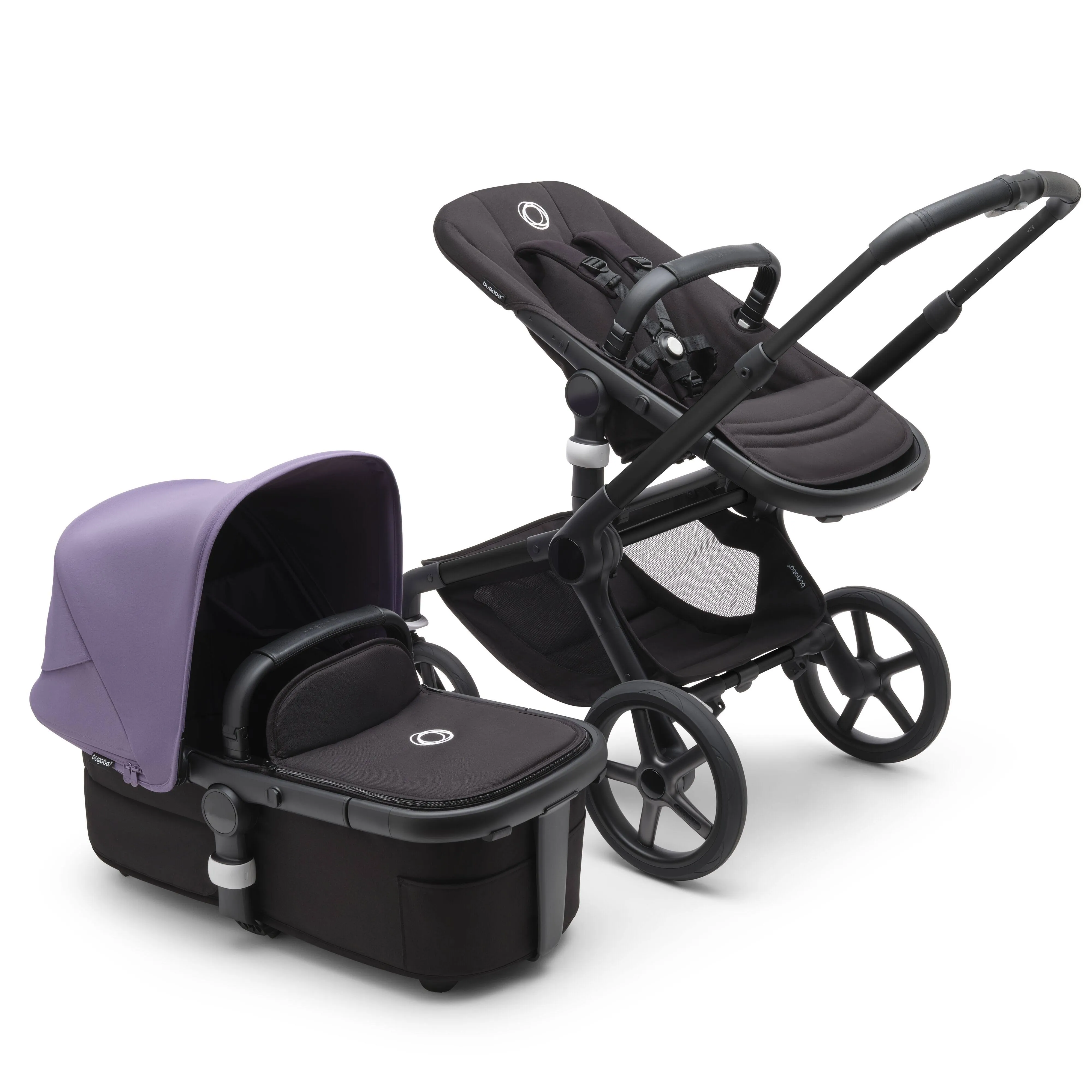 Bugaboo - Fox 5 Complete Stroller, Black/Midnight Black/Astro Purple