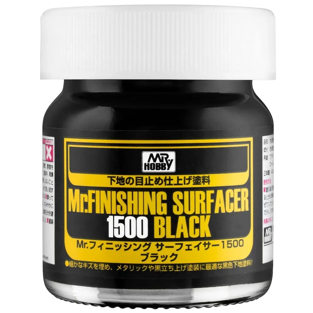 Mr. Finishing Surfacer 1500 BLACK Bottle Mr. Hobby