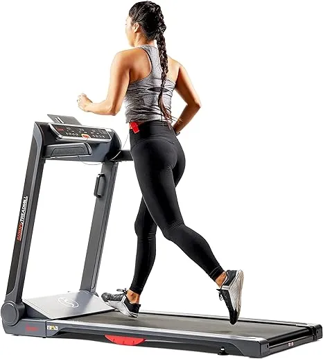 Sunny Health Fitness Smart Strider Treadmill with 20" Wide LoPro Deck