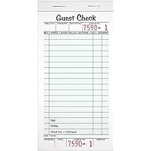 Adams Guest Check Pads, 3.4" x 6.75" - 50 sheets per pad, 10 pads per package