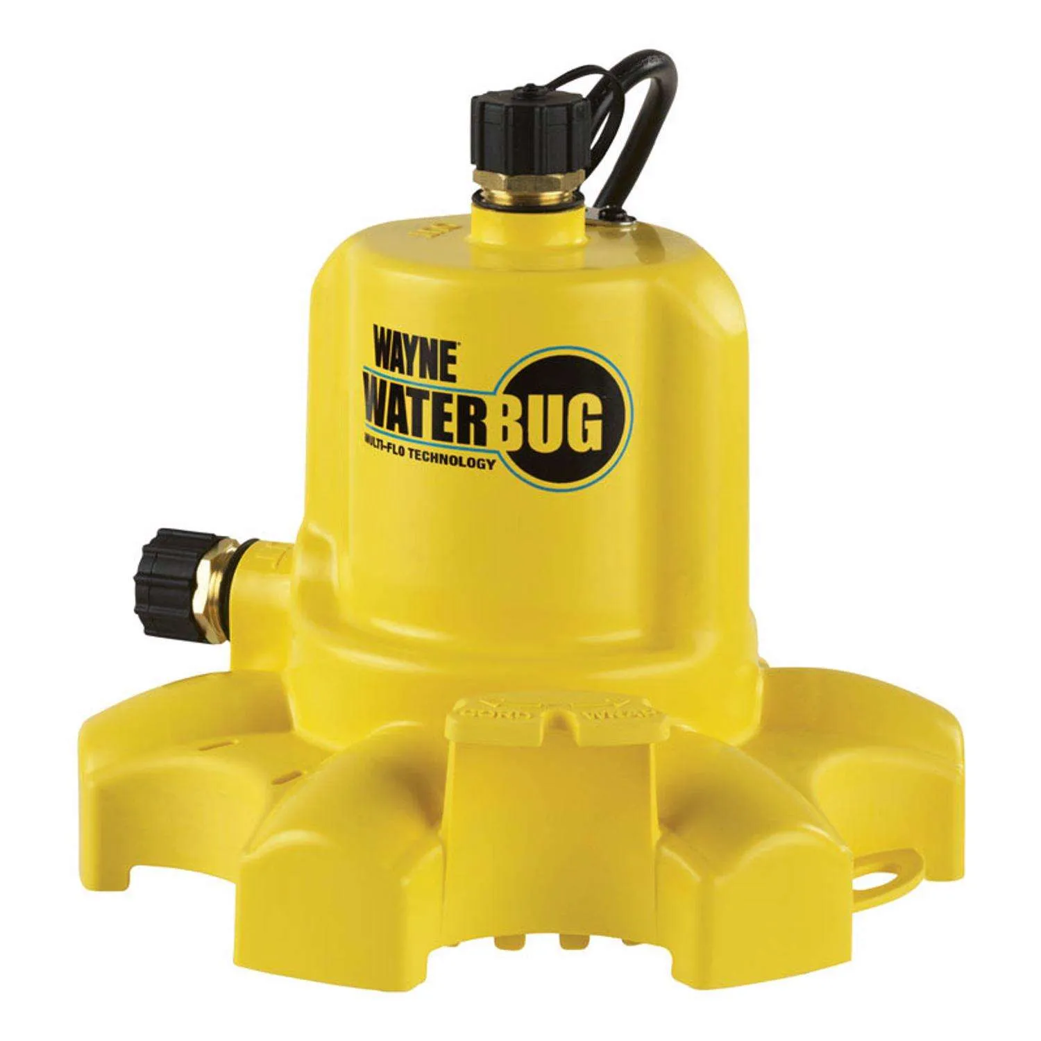 Wayne Waterbug 1/6 HP 1350 GPH Thermoplastic Switchless Switch Bottom AC Utility Pump Wwb