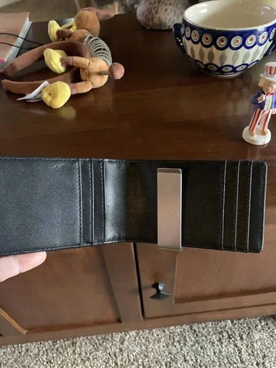 TRAVANDO Mens Slim Wallet with Money clip