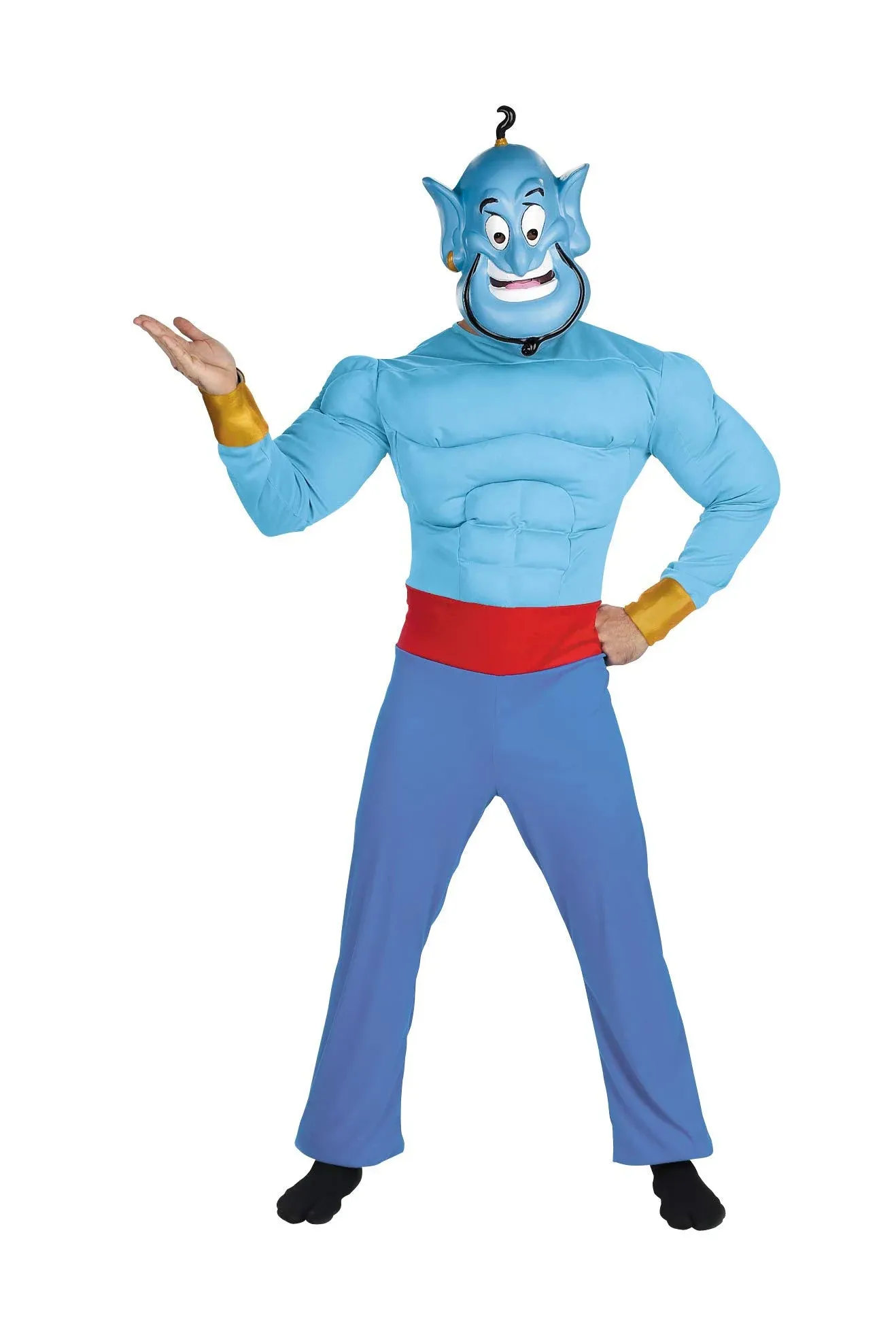 Brand New Disney Aladdin Genie Muscle Adult Halloween Costume