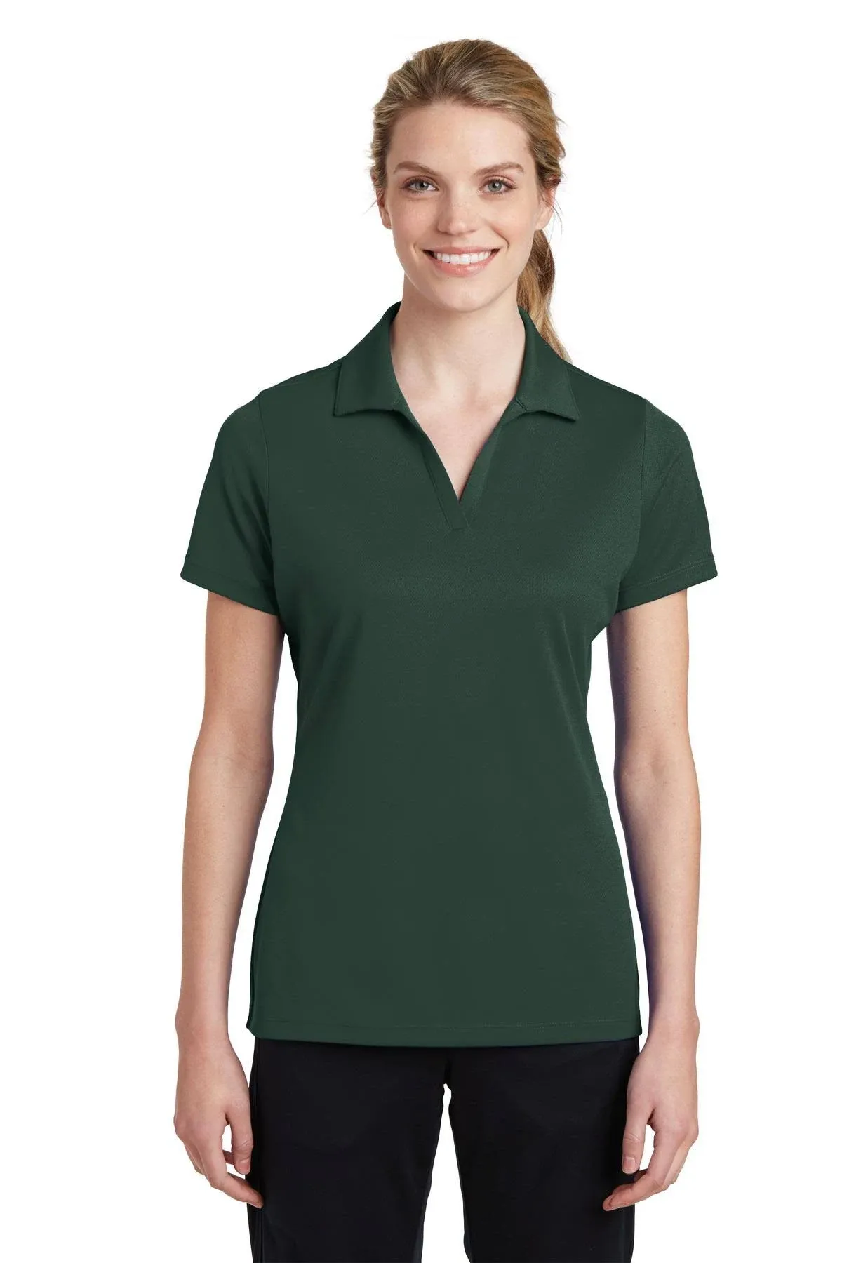 Sport-Tek LST640 Ladies PosiCharge RacerMesh Polo Dark Forest Green S