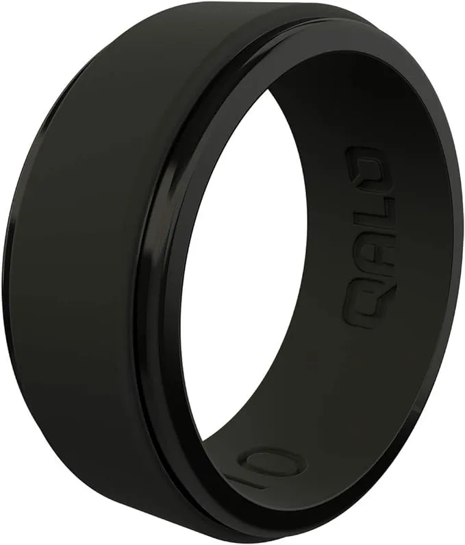 Step Edge Men's Polished Silicone Ring