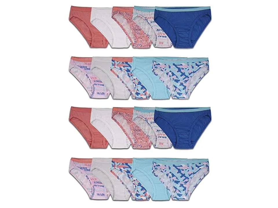 Fruit of the Loom Girls' Cotton Bikini Underwear