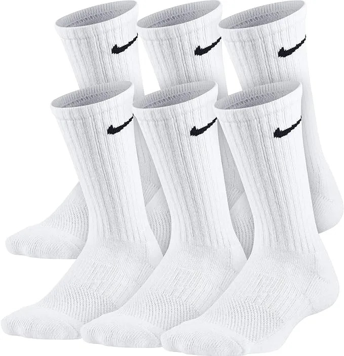 Nike Kids' Everyday Cushion Crew Socks (6 Pairs)