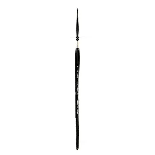 Silver Brush Limited 3000S6 Black Velvet Round Brush for Watercolor, Size 6, Short Handle