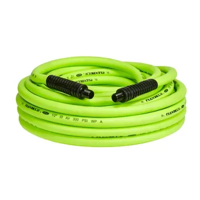 Flexzilla Air Hose 1/2in x 50ft 1/2in MNPT Fittings - HFZ1250YW4