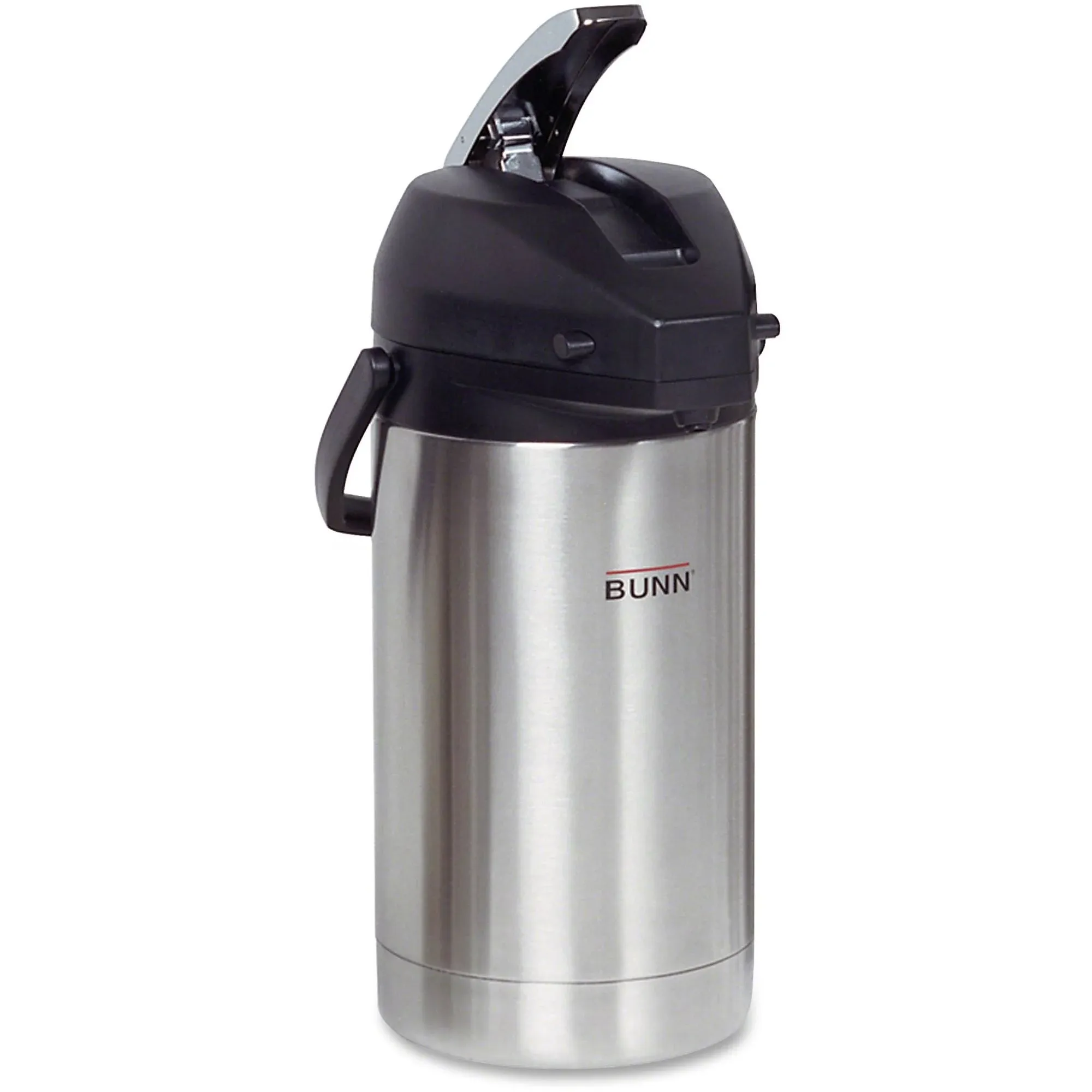 BUNN® 3 Liter Lever Action Airpot, Stainless Steel/black