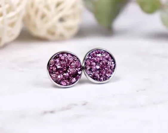 Faux Druzy Stud Earrings