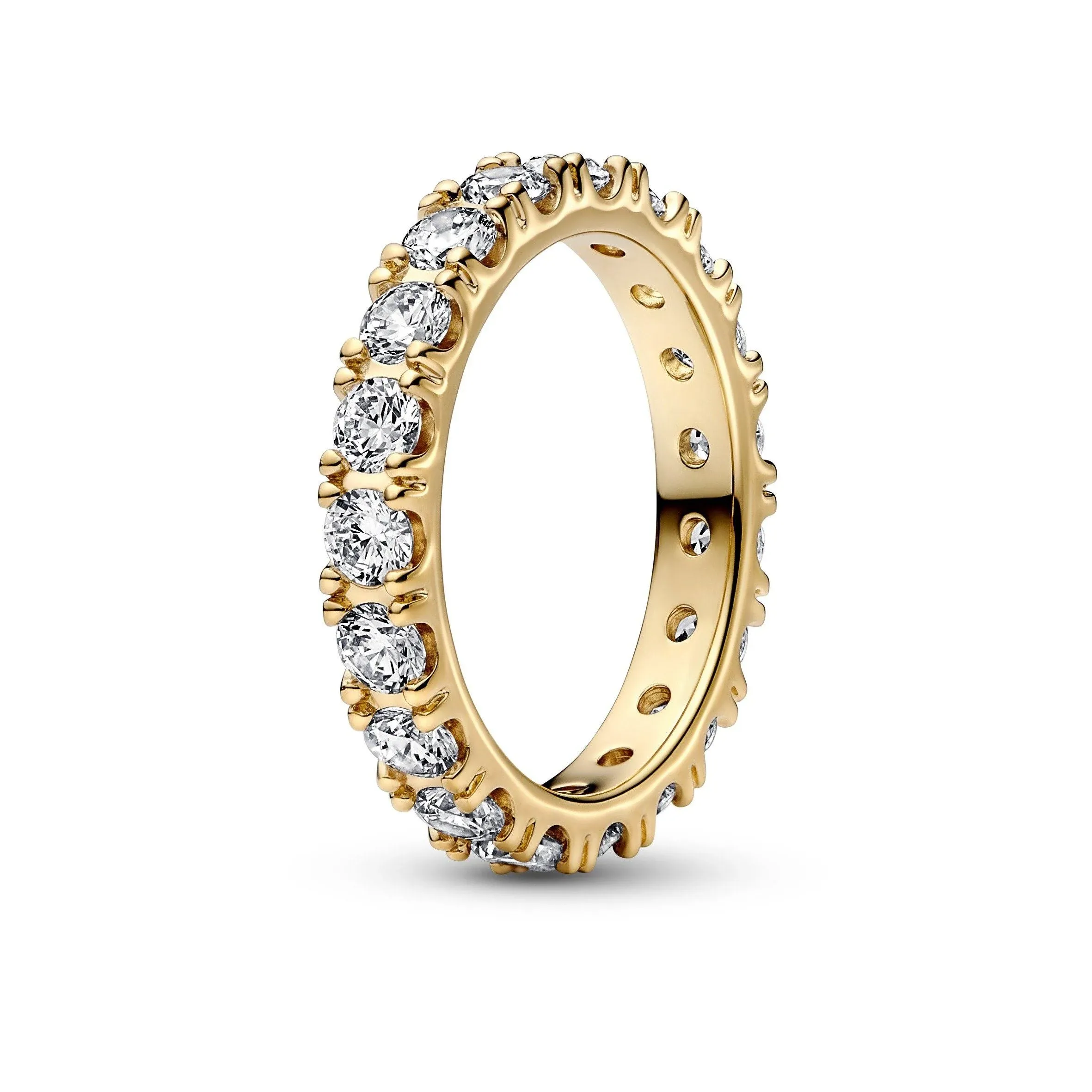 Pandora Rose Gold Sparkling Row Eternity Ring - 58