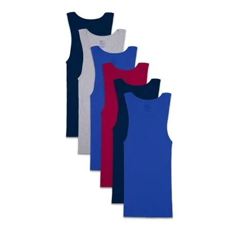 Fruit of the Loom Men's Tank A-Shirts, 4 Pack