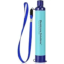 Membrane Solutions Straw Water Filter, Survival Filtration Portable Gear, Emergency Preparedness, Supply for Drinking Hiking Camping Travel Hunting Fishing Team Family Outing