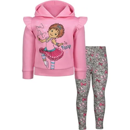 Hello Kitty Girls Pullover FleeceHoodie and Leggings Outfit Set