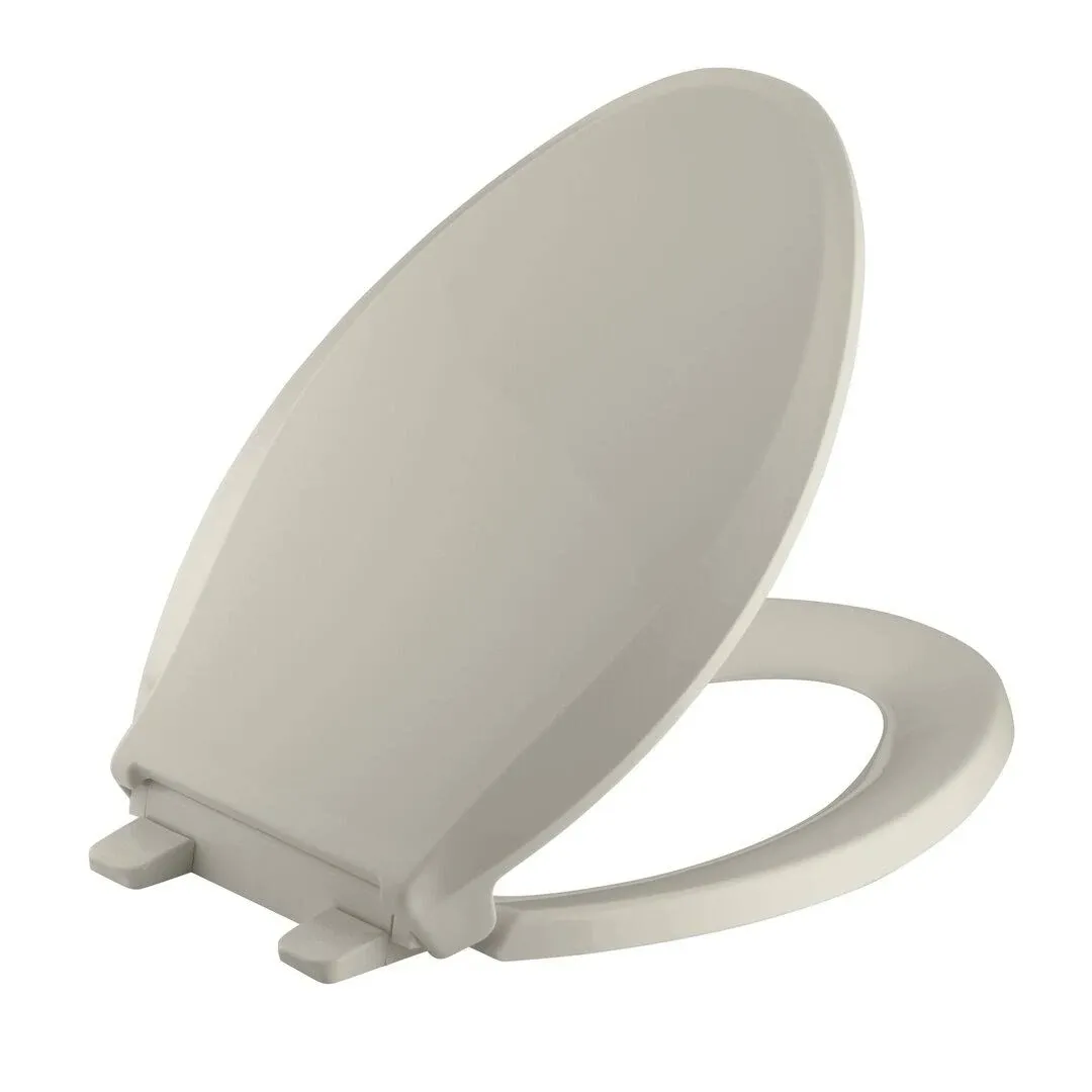 Kohler 4636-RL-NY Cachet READYLATCH Quiet Close Elongated Toilet SEAT, Dune