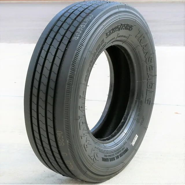 Set of 4 (four) Transeagle St Radial Premium Trailer Radial Tires-ST225/75R15 225/75/15 225/75-15 121/117M Load Range F LRF 12-Ply BSW Black Side