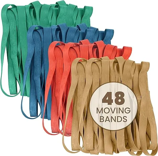 48 Pack Mover Furniture Rubber Bands, Extra Large Rubber Bands for Moving Blankets and Furniture, Variety of Sizes 25in, 30in, 36in & 42in - 48 Moving Bands Total - kitchentoolz48 Pack Mover Furniture Rubber Bands, Extra Large R…