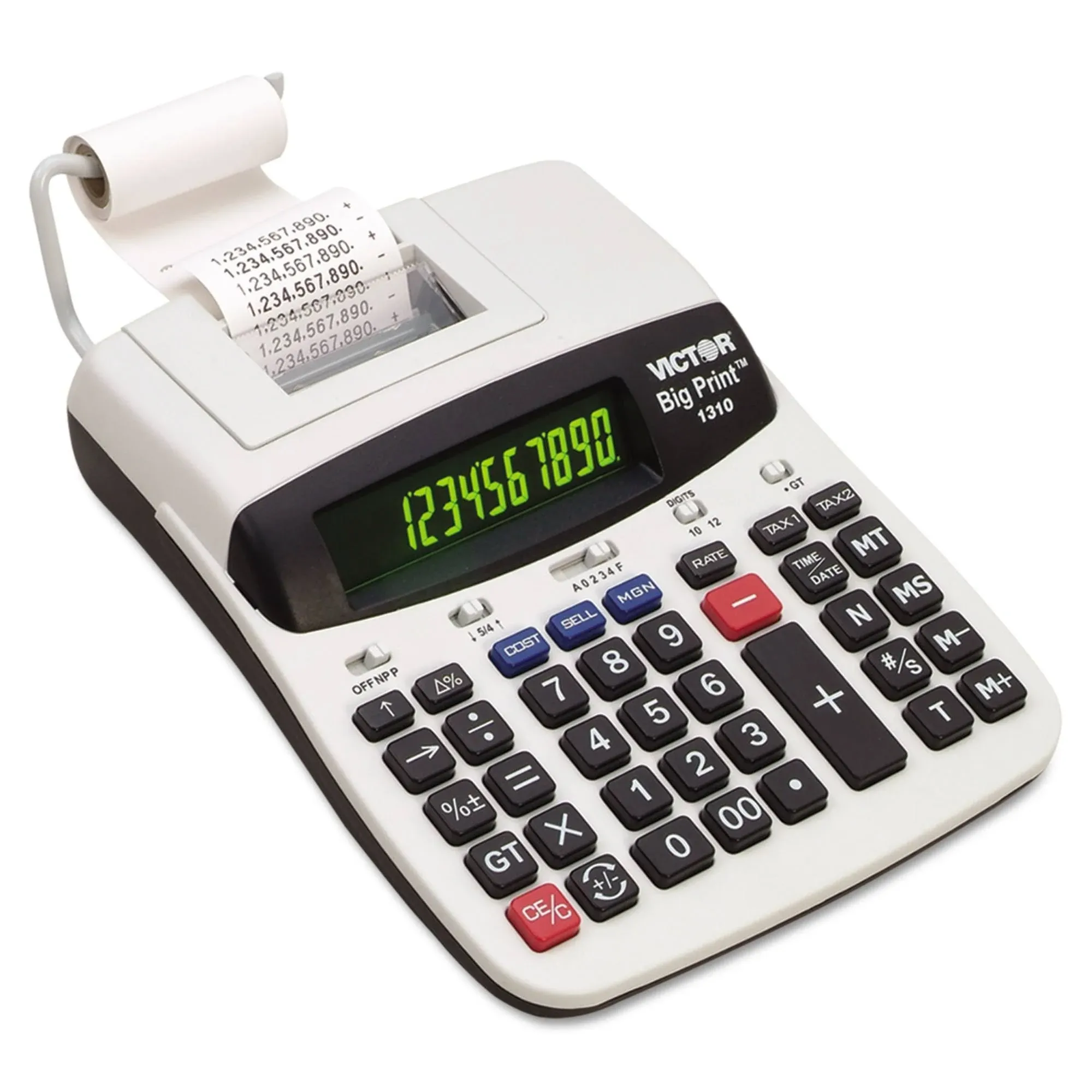 Victor 1310 Big Print Commercial Printing Calculator - Thermal