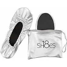 Women's Portable Foldable Ballet Flats Shoes Roll Up Slippers for Travel